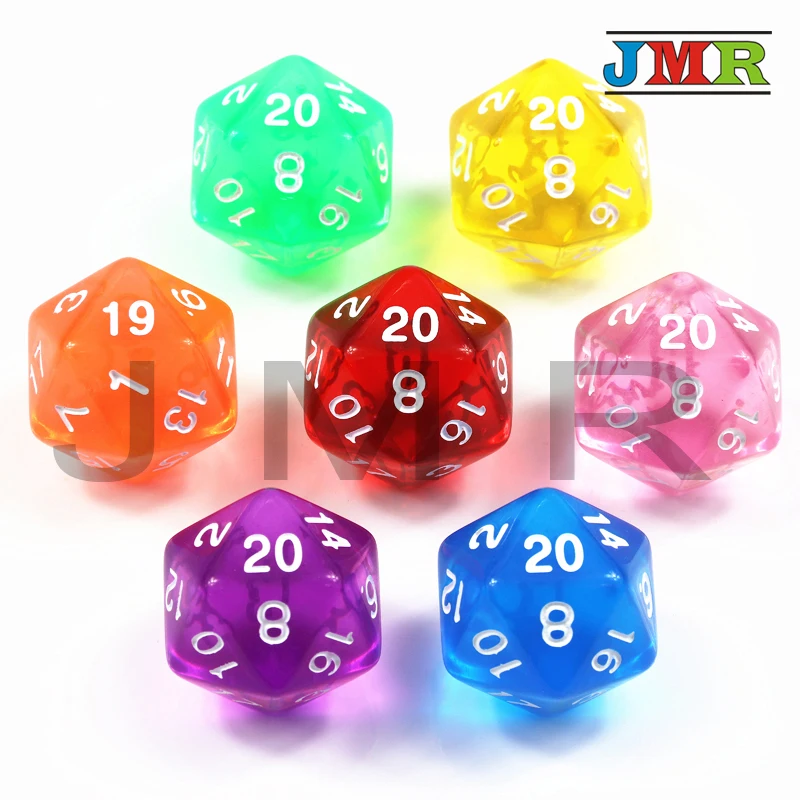 20 Stück 20 Seitige Würfel D20 Dice für MTG RPG DND Brettspiel Rot und Blau 