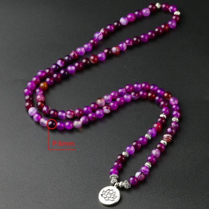 2019 New Fashion High Quality 6mm Rose Line Onyx Stone Beaded Bracelet Women Strand Bracelets Buddha Energy Yoga Jewelry