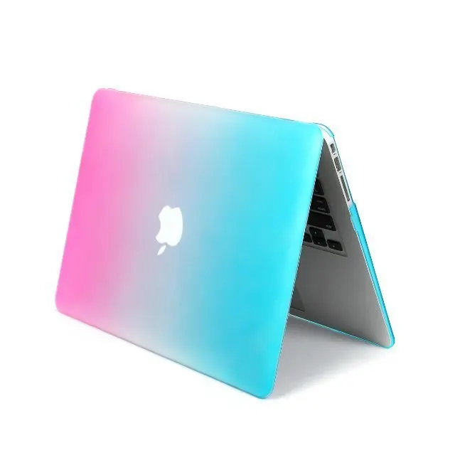 Keyboard Cover Screen Protector Rainbow Blue Pink Color Grant Keyboard Cover Screen Protector Rainbow Blue Pink Color Grant Mix Colors Matte Laptop Case For Macbook Air 13 3 In Bags Cases From