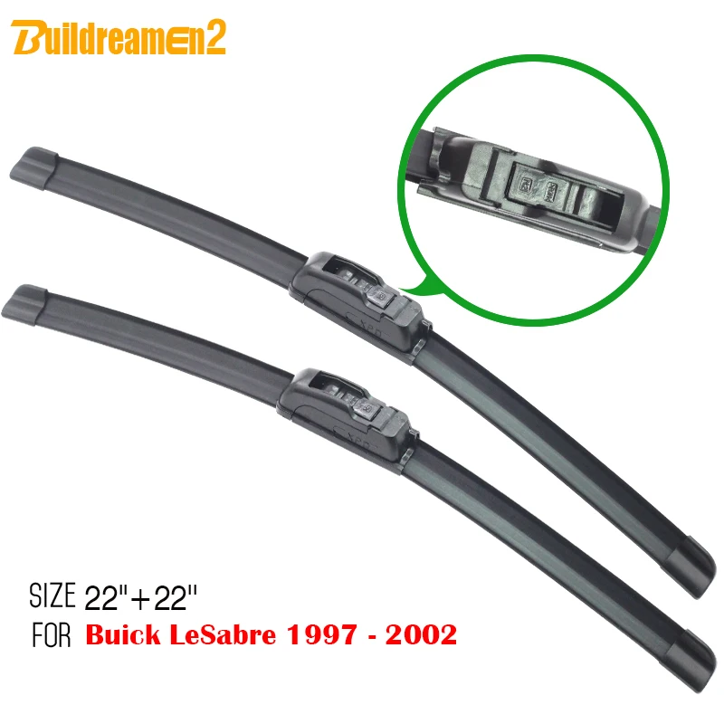 

Buildreamen2 2 Pieces Soft Rubber Bracketless Windshield Wiper Auto Windscreen Wiper Blades For Buick LeSabre 1997-2002