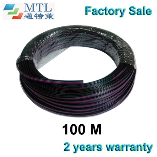 RGB-провод длиной 100 м провод 22 AWG м/катушка для светодиодной RGB-ленты оптовая