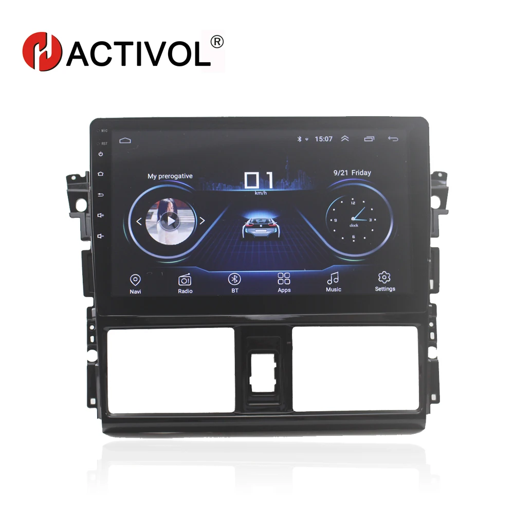 

HACTIVOL 10" 1024*600 Quadcore android 8.1 car radio for Toyota Vios 2014 2015 2016 car DVD player gps navi wifi BT
