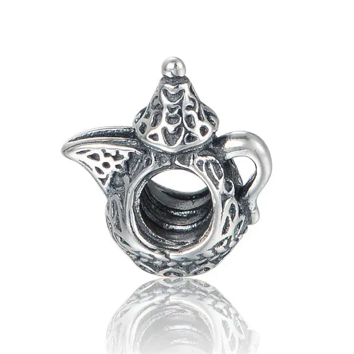 New Arabian Coffee Pot Charm 925 Sterling Silver Jewelry Wholesale Suitable for Pandora Style