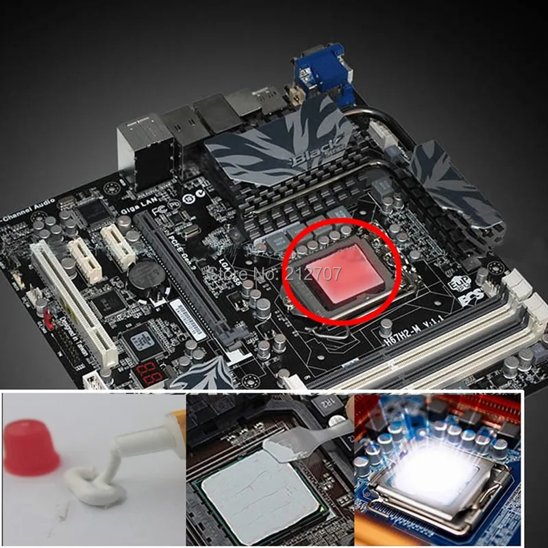 1000 шт. г 1 г белый Термопаста Соединение процессор Intel Радиатор Охладитель смазка паста