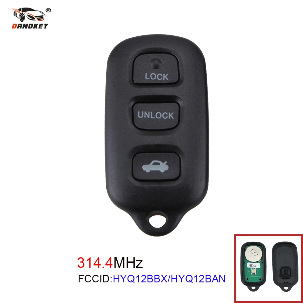 Dandkey дистанционный Автомобильный ключ 3 + 1 4 кнопки Fob 314 МГц для Toyota Avalon 1998 1999 2000 2001