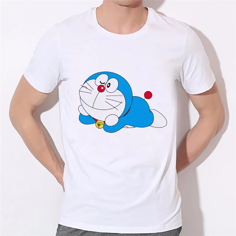 Мужская футболка с японским аниме, новинка 2018, Doraemon, летняя футболка с короткими рукавами, Doraemon, футболки для мальчиков, топы для мужчин, 10N-3