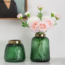 Стеклянная хрустальная ваза для гидропоники ваза для цветов Настольная Ваза с ораментами дом в скандинавском стиле гостиной декоративные украшения