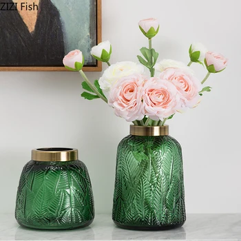 

Glass Crystal Hydroponics Vase Flower Vase Desktop Vase Ornaments Nordic Style Home Living Room Decorative Ornaments