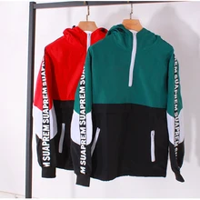 

Hip Hop Patchwork Hooded Men's Jackets Pullover Zipper Tracksuit Casual Jacket Coats For Male 2018 Spring Autumn Mens Streetwear