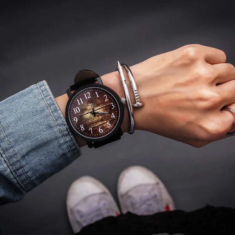 Винтажные женские часы Звездное небо женские часы-браслет модные кожаные кварцевые часы женские часы Relogio Feminino Montre Femme - Цвет: Black Color