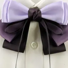 Высококачественная японская Студенческая форма ручной работы, женские рубашки с бантом, цветные регулируемые галстуки-бабочки