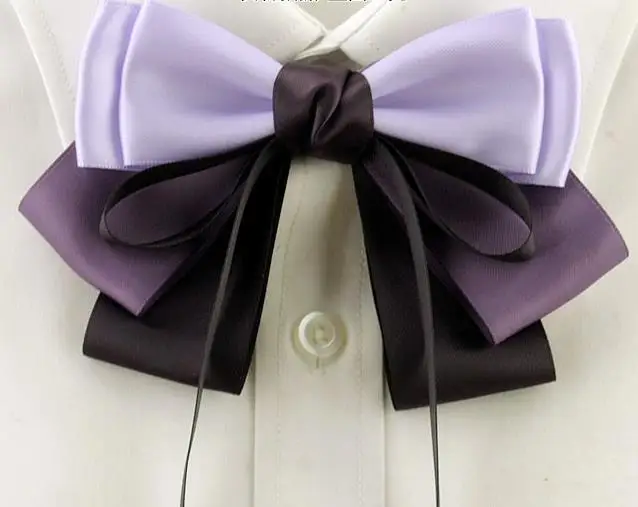 

Premium Handmade Japanese Students Uniform Bowknot Ladies Shirts Knot Bow Bowties Color Block Adjustable Neckties Hot