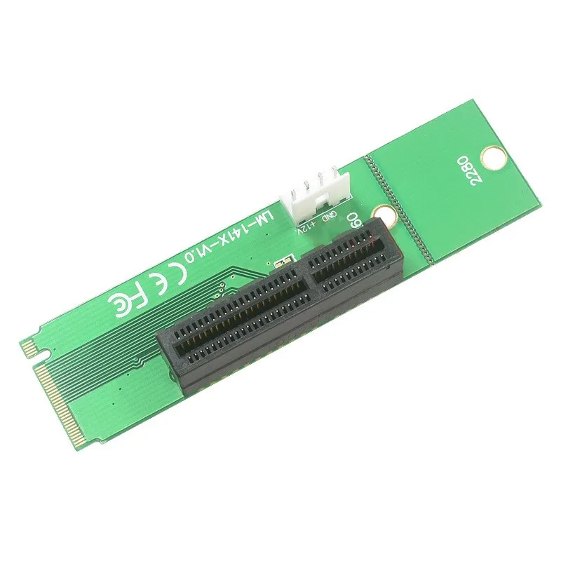 New NGFF M2 M.2 to PCI-E 4x 1x Slot Riser Card Adapter Male To Female PCIE Multiplier For BTC Miner Mining Machine