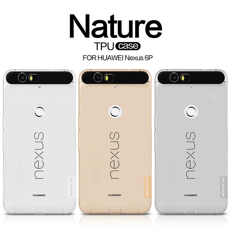 Nillkin nature Transparent Clear Soft silicon TPU Protector case cover for nexus 6p free shipping for nexus 6p case 5.7''