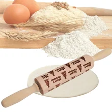 45/35 см для детей Рождество тисненая Скалка с гравировкой резного дерева рельефная Скалка в рождественском стиле северного оленя и деревом для выпечки