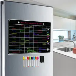 Магнитная сухая стереть доска-календарь для холодильника A3 16,5 ''x 11,8'' ежемесячно и еженедельно магнитная доска Планерная доска большой