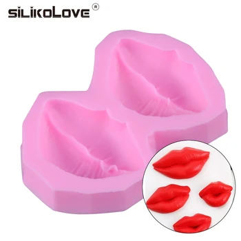 

Silikolove 2 Cavity Fondant Mould Sexy Lips Wedding Silicone Molds Cake Decorating Tools Oven Safety Sugar Craft Confectionery