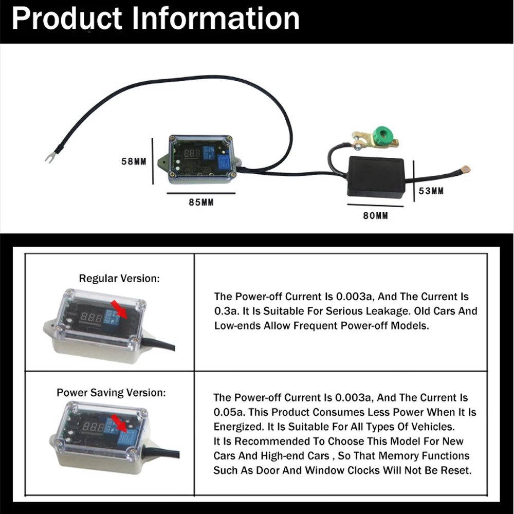 US $69.06 Auto 12v Battery Automatic Smart Circuit Breaker Protector Remote Control Switch Battery Manager Isolation Battery Disconnect