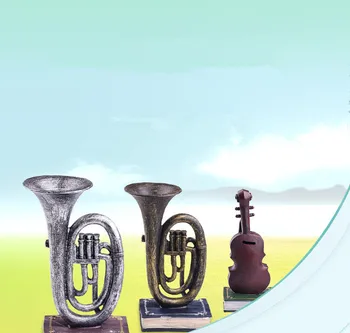 

1PC Resin Musical Instruments Violin Saxophone Model European Retro Nostalgia Coffee Shop Bar Home Decor Gifts Craf ML 008