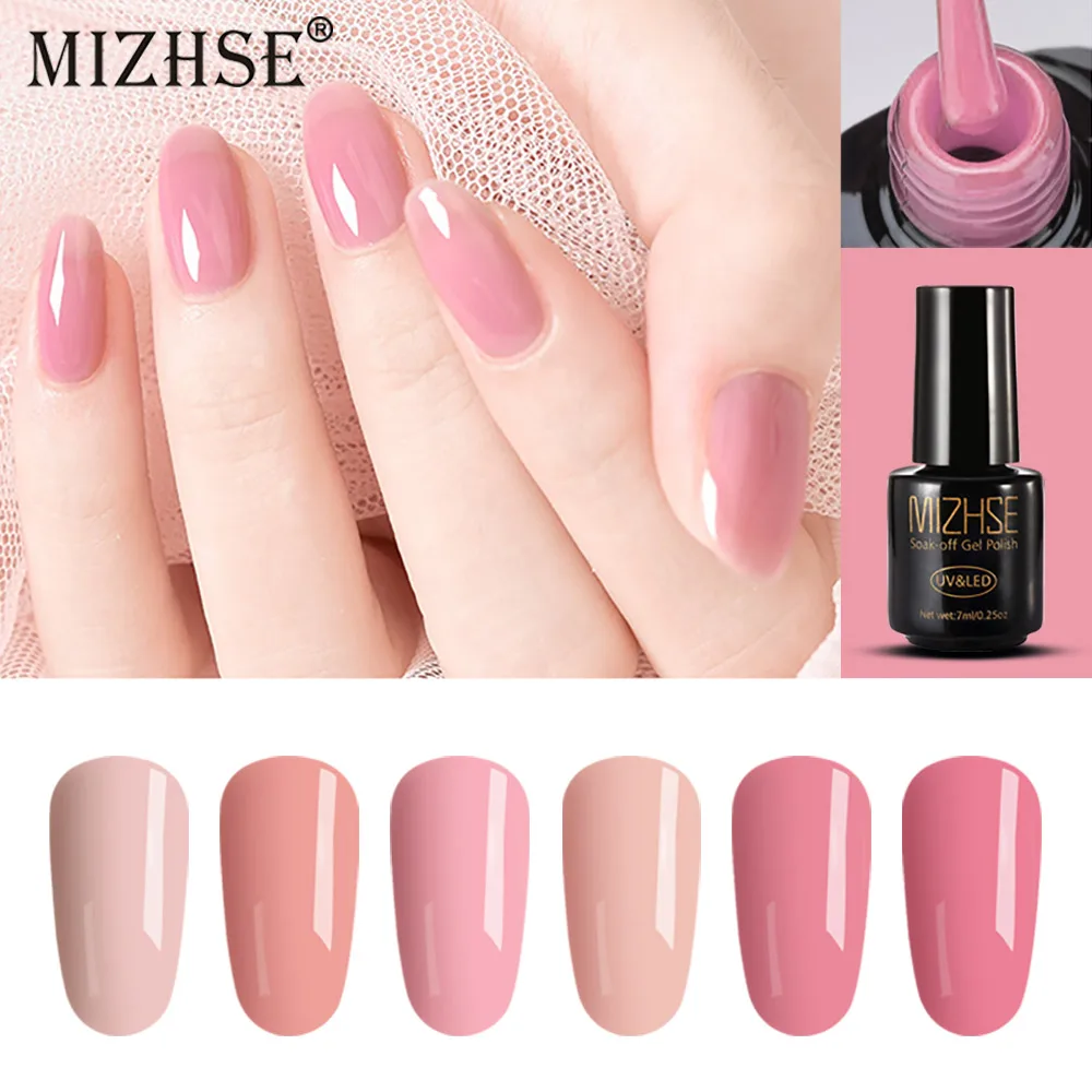 MIZHSE 7 мл розовый лак для ногтей УФ гель светодиодный профессиональный продукт