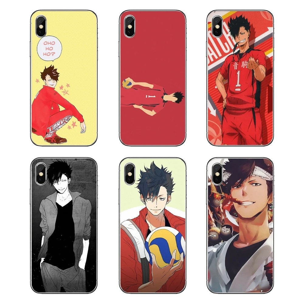 

For Samsung Galaxy Note 8 9 S9 S10 A8 A9 Star Lite Plus A6S A9S TPU Transparent Cover Bag Kuroo Tetsurou Haikyuu Anime Character
