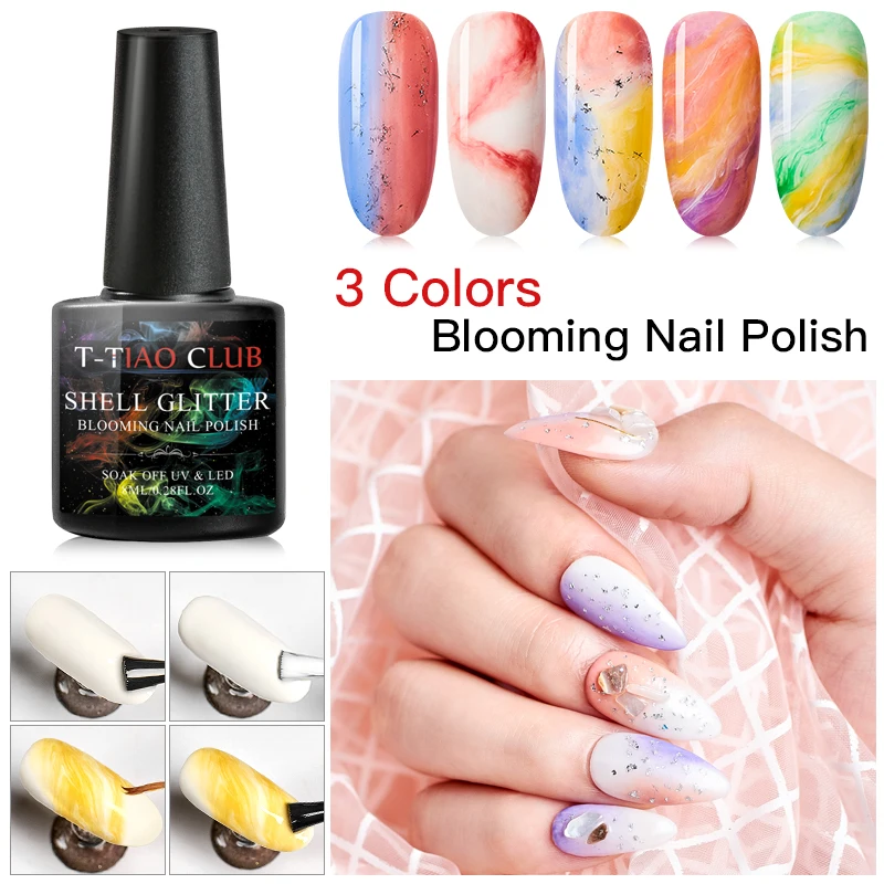 

T-TIAO CLUB Blossom Gel Polish Soak off UV Nails Gel Varnish Base Top Coat Semi Permanent DIY Nail Art Manicure Decorations