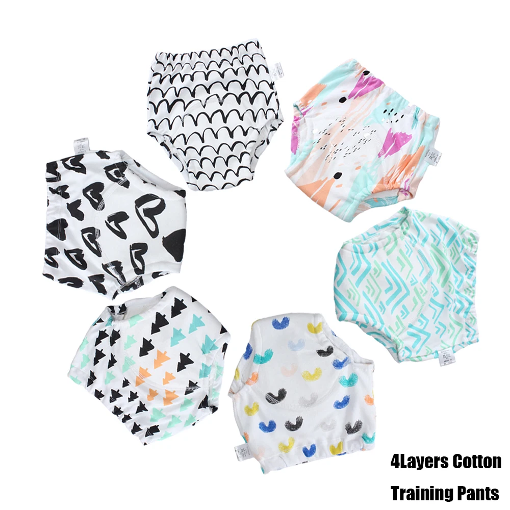 Baby Training Pants Cotton Waterproof Toddler Underwear Infant Kids Changing Nappy Cloth Diaper Panties Reusable Diaper Cover