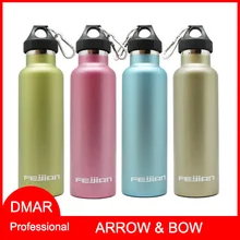 Ventosa Ciclismo Viajar Botella de 600 ml de Acero Inoxidable Botella de Agua Caliente/Fría 12-24 Horas Durable para Senderismo Acampar al aire libre