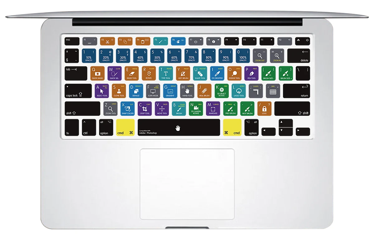 Для Macbook Pro Air 13 15 A1278 США Final Cut Pro Logic Pro X Ableton Live Lightroom Indesign ярлык покрытие для клавиатуры - Цвет: Adobe Photoshop