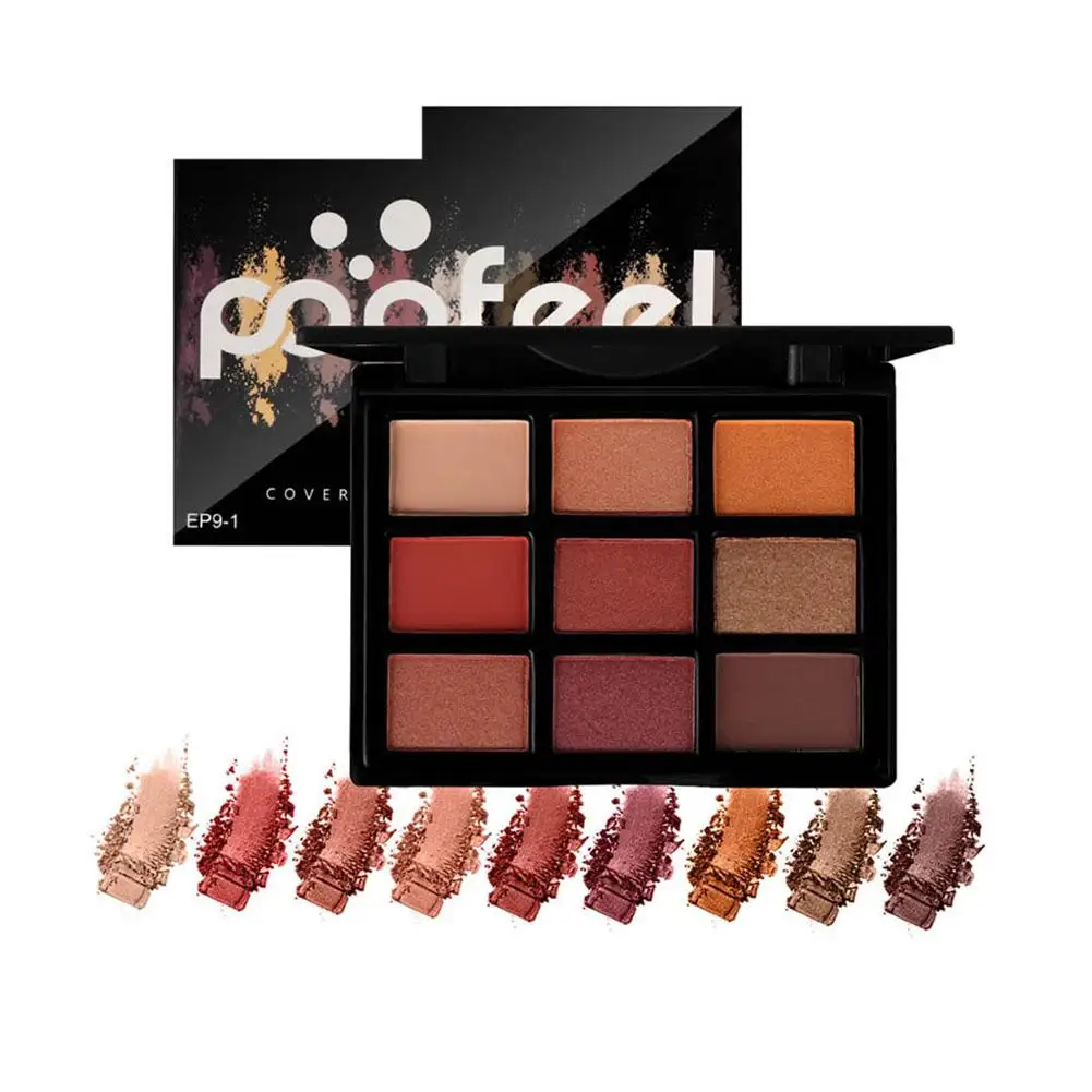 

DSstyles 9 Color Multi-color Glitter Eyeshadow Palette Warm Color Matte Eye Shadow Eye Makeup Cosmetics Make Up Palette