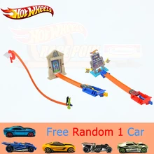 Подлинный бренд Mattel hot Wheels автомобильный трек набор простой стиль Модернизированная версия Hotwheels автомобиль трек модель BCT35 для ребенка подарок на день рождения