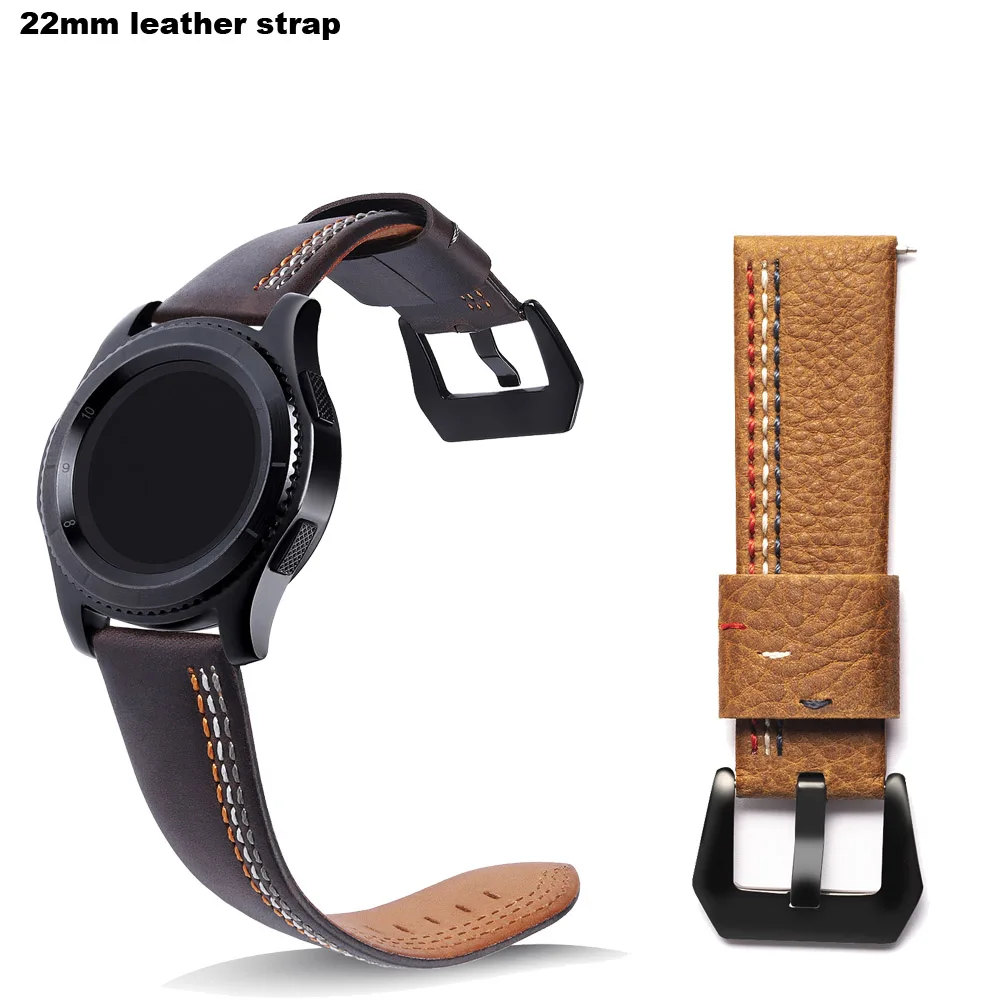 

Amazfit Leather Bracelet Watch Band 22mm for Xiaomi Huami Amazfit Pace Stratos 2 Correa Wrist Strap for Samsung Gear Frontier S3