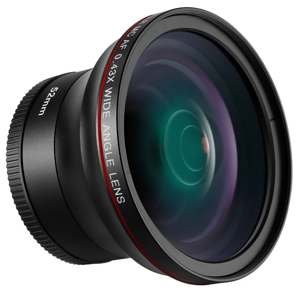 Neewer 52MM 0.43X HD Wide Angle Lens Macro Close-Up Portion Lens No Distortion Digital High Definition for Nikon DSLR Camera