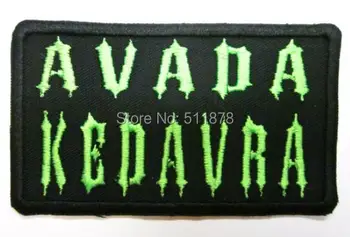 

3.5" Happy Potter Avada Kedavra Killing Curse patch Movie TV Series Fancy Dress Costume Halloween Embroidered TRANSFER APPLIQUE