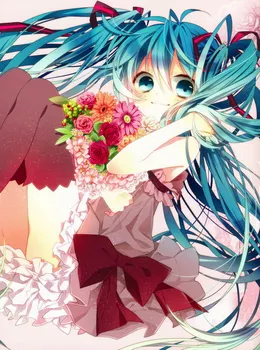 

VOCALOID2 Anime Hachune Miku 150*200CM Single-layer Blanket #39498
