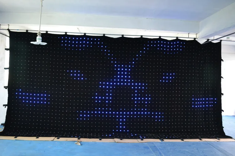 

Rasha LED Display P5 3M*5M 60*100 6000leds LED Video Curtain LED Vision Curtain DJ Curtain Booth PC Mode Control DMX Stage Light