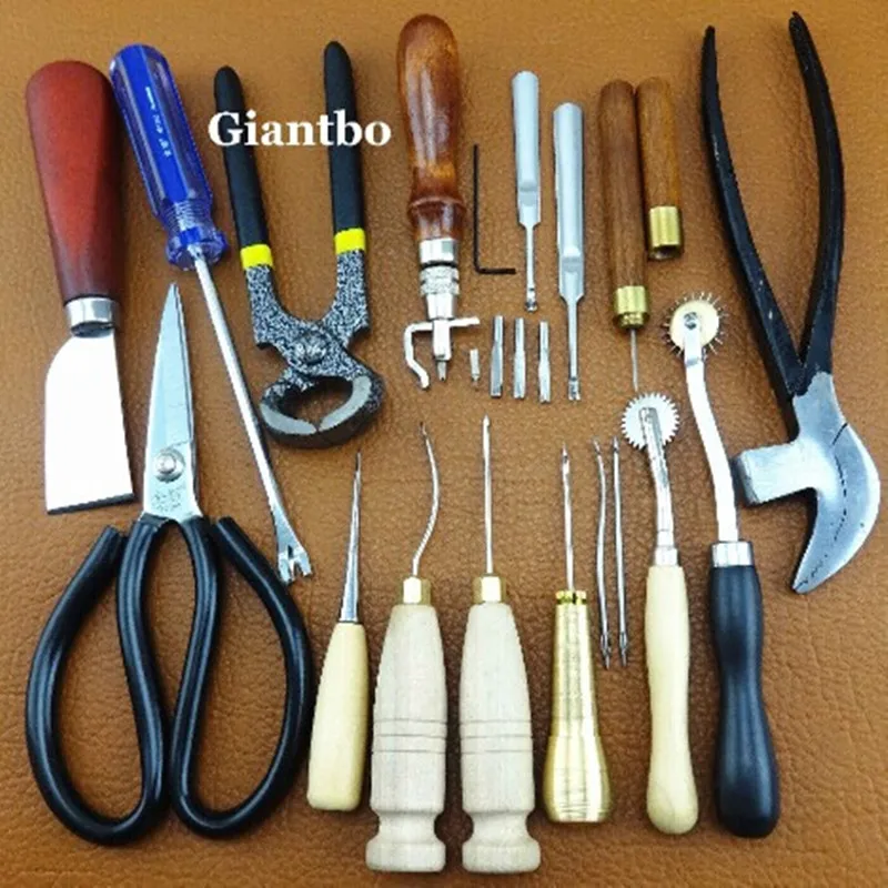 Hand Made Leather Tools Shoemakers Cobbler Leather Tool Kit Set For