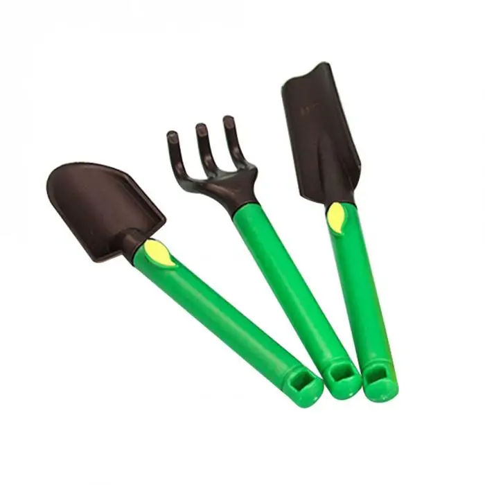 Новейшие 3 шт Детские садовые инструменты набор пластиковых безопасных садовых инструментов лопатка-грабли