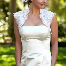 Рукавов Кружева Болеро Для Выпускного Вечера Свадебные Платья Свадебные Обертывания Алансон Ресниц Край Кружева Аппликация Свадебные Аксессуары Куртка J27