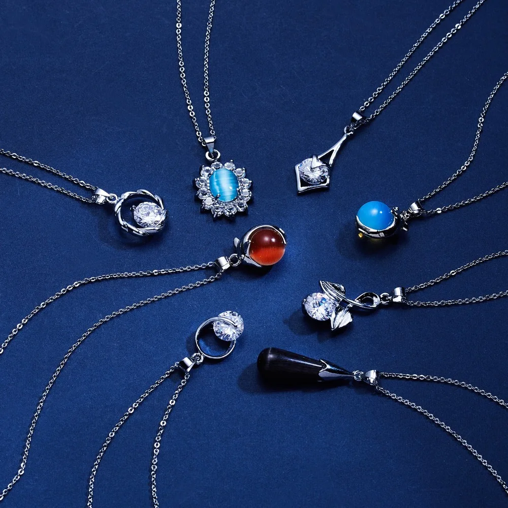 Горячая капля ожерелье s натуральный кристалл Подвески камень цветок дельфин Подвесные цепи ожерелье для женщин модные ювелирные изделия