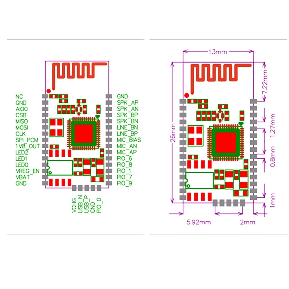 QCC3003 стерео Bluetooth BTM303 5,0 аудио модуль is2s дифференциальный аналоговый выход