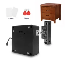 Cerradura de gabinete RFID oculta electrónica inteligente sin agujero Fácil instalación armario zapato armario cajón puerta cerradura con dos tarjetas/Keytags