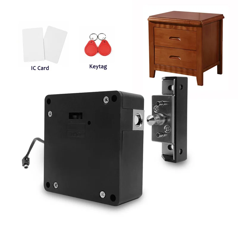 Vente Smart électronique caché RFID armoire serrure pas de trou facile Installation meubles casier armoire à chaussures armoire tiroir porte serrure avec deux cartes porte clés