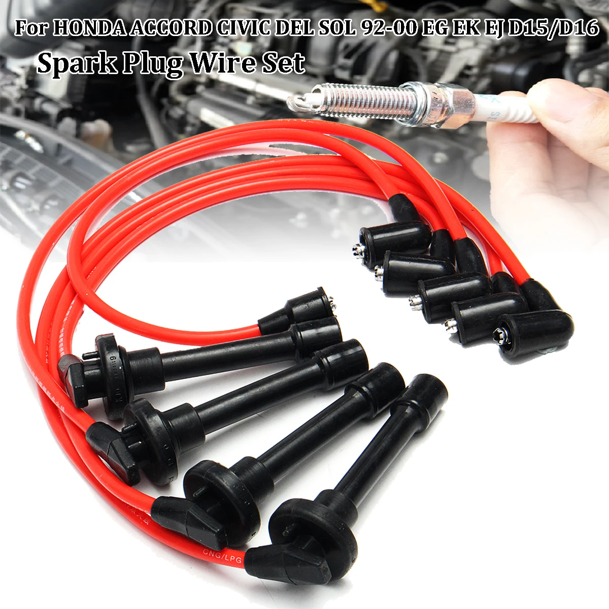 5Pcs 5Pcs Spark Plug Wire Set For HONDA ACCORD CIVIC DEL SOL 92-00 EG EK EJ D15/D16 HD9002 Auto Ignition Replacement Parts 5Pcs 5Pcs Spark Plug Wire Set For HONDA ACCORD CIVIC DEL SOL 92-00 EG EK EJ D15/D16 HD9002 Auto Ignition Replacement Parts