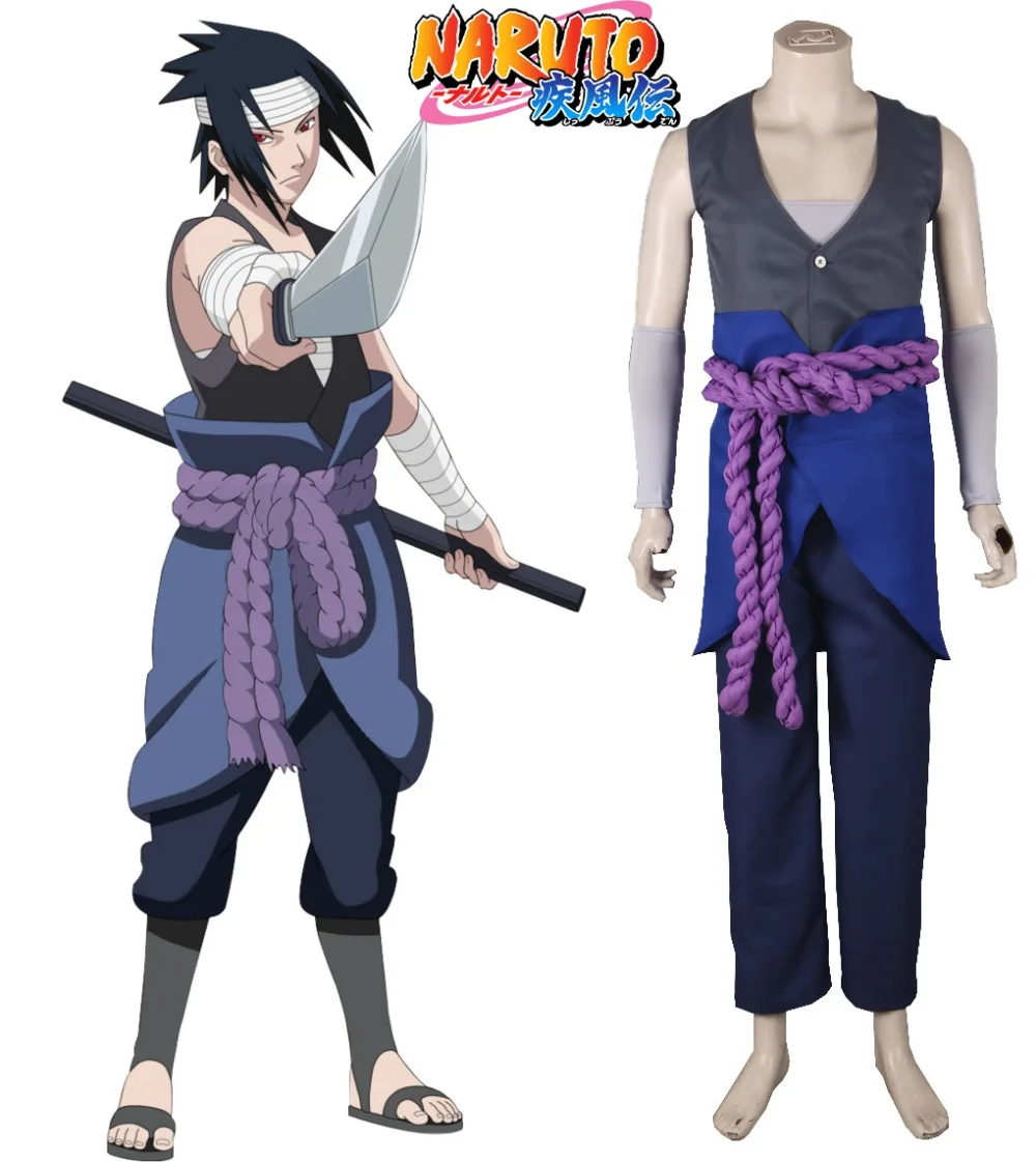 

Free Shipping Naruto Shippuden Uchiha Sasuke Hebi Organization Uniform Suit Anime Cosplay Costume/Cosplay Wig