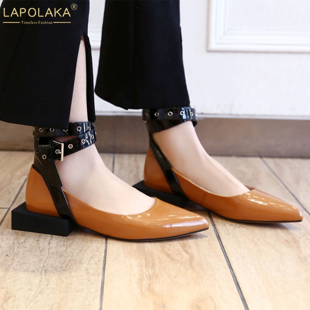 

Lapolaka Luxury Elegant Fashion women's Shoes Ankle Wrap Gladiator Elegant Party Pointed Toe Pumps Shoes Woman