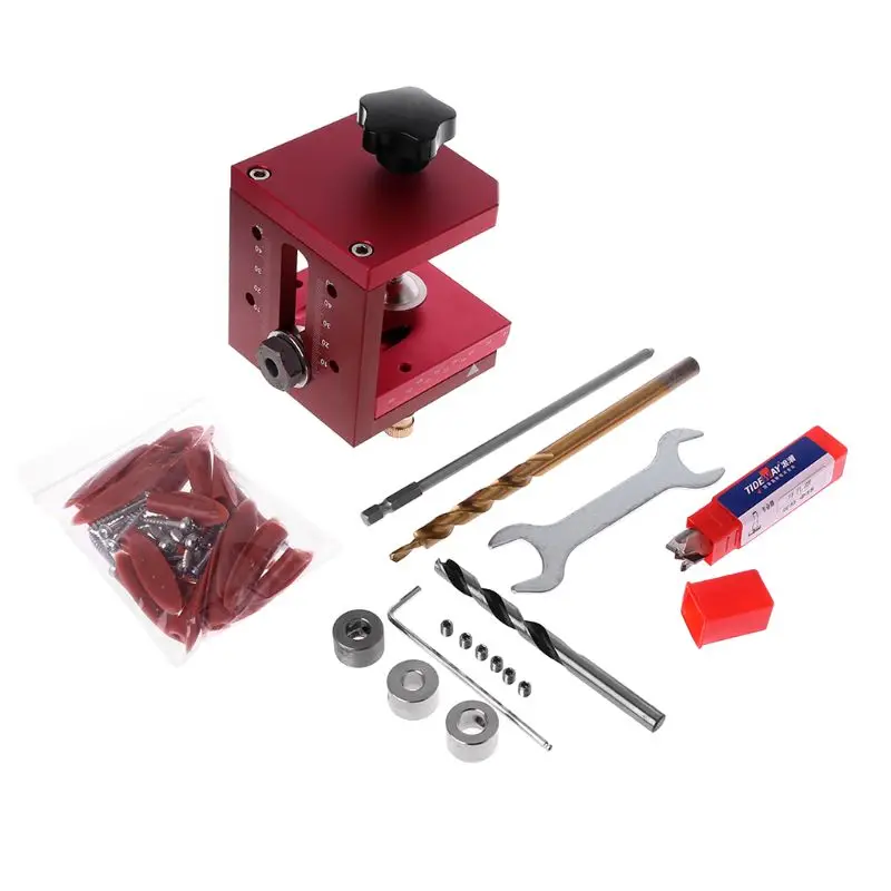 

Drill Guide Woodworking Locator Carpentry Puncher Punching Kit Joinery Kit For Dowel Packet Hole Positioning L29K