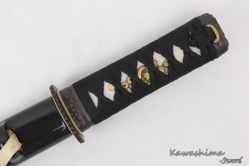 Handmade Samurai Sword Japanese Wakizashi Tanto 1045 Carbon Steel small knife Ready Sharpness Ready For Cutting Paper