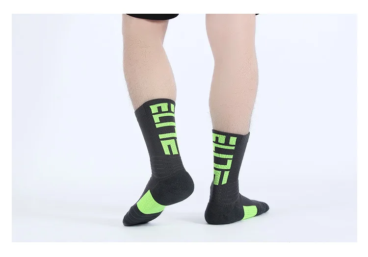Мужские модные носки с буквенным принтом, амортизационные мужские носки для велоспорта, носки для езды на велосипеде, дышащие носки для бега на открытом воздухе, подходят для 39-43