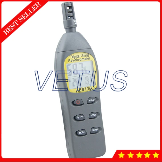 

AZ8706 Hygro-Thermometer Humidity Temperature Meter Wet bulb thermometer with Handheld High-precision Hygrometer